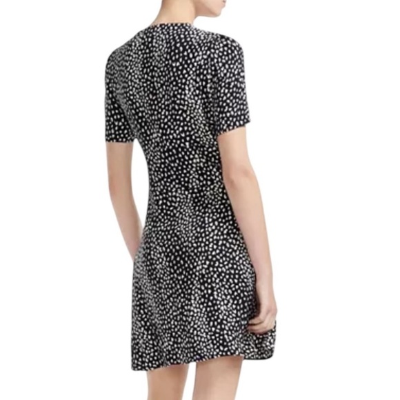 Maje Ripi Dress M Black Twist Detail Animal Print Mini Party Date Night NWT - Picture 3 of 12